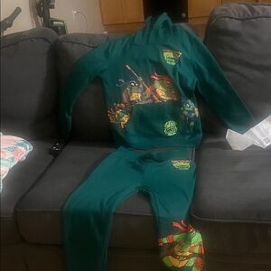 Teenage Mutant Ninja Turtles Green Hoodie and Pants Set